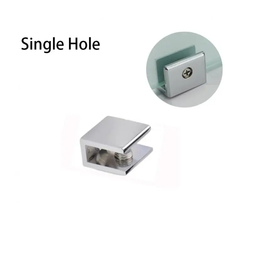 Zinc Alloy Glass Clips Adjustable Wall Mounted Glass Shelf Clamp Bracket 6-10mm Holder Clips Clamp