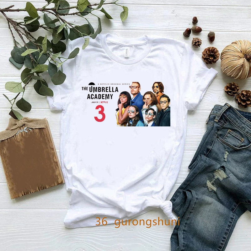 

2022 Newly Women'S Tshirt Tv Seriesthe Umbrella Academy Season 3 Graphic Printtee Shirt Femme Trendy Women'S Tshirt Streetwear