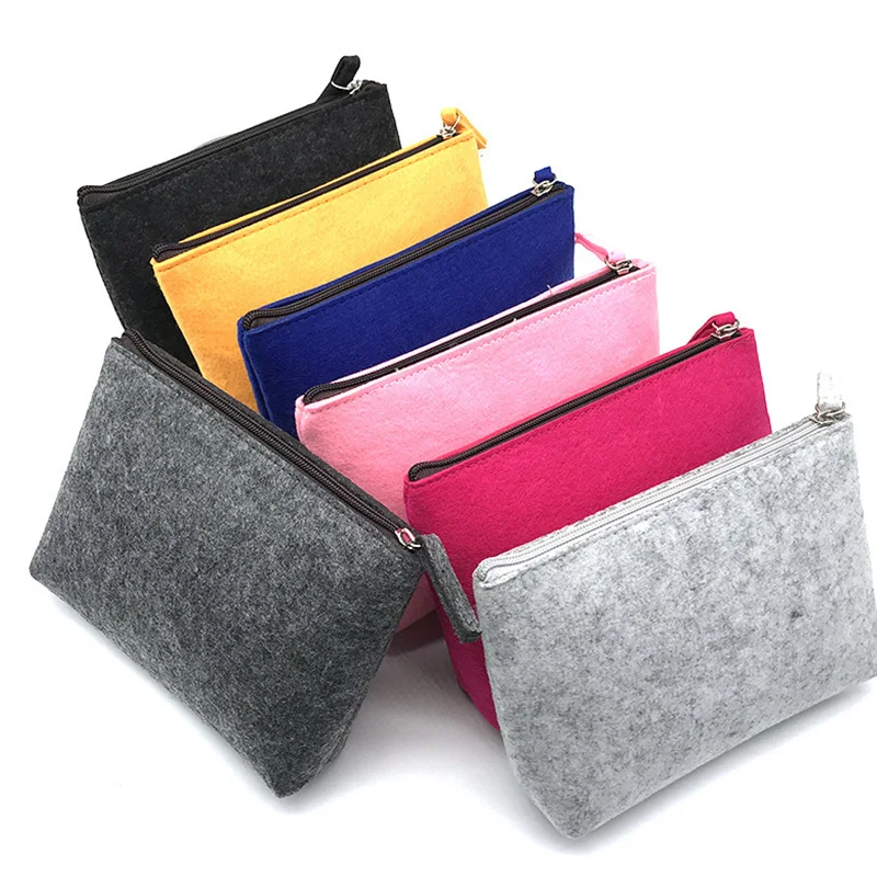 

Felt Storage Bags Travel Makeup Organizer Soft Inner Bags Gadget Pouch Power Adapter Case Mini Bag for Earphone Charger Storage