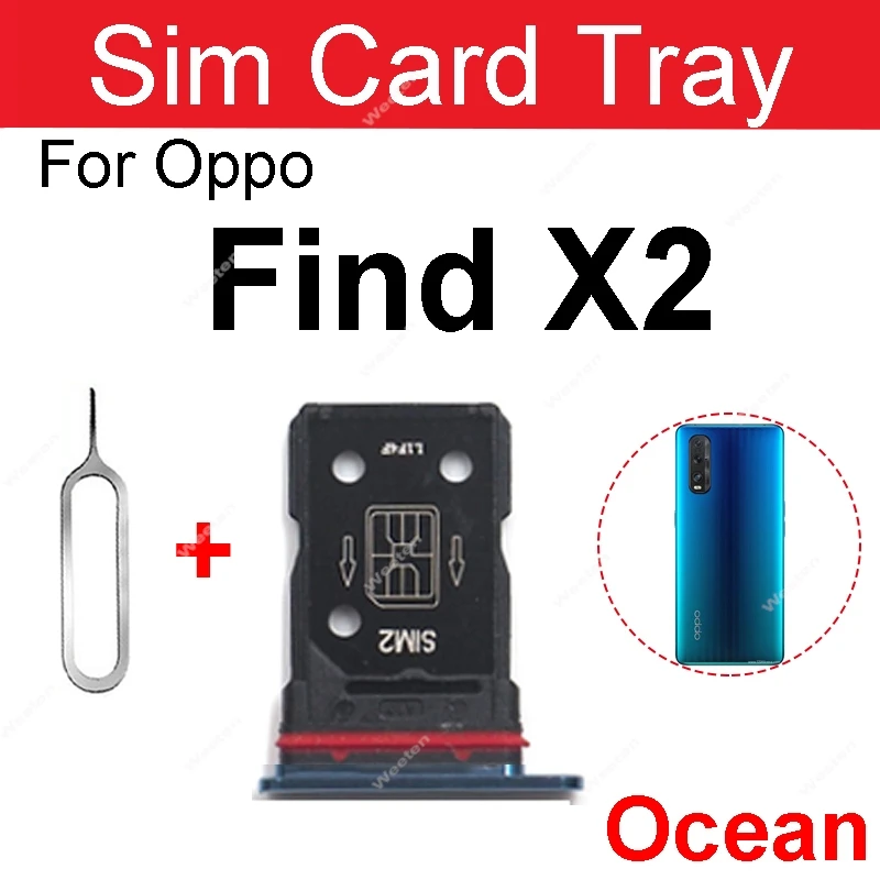 SIM Card Tray For OPPO Find X X2 X3 Pro X3 X2 Lite Sim Card Slot