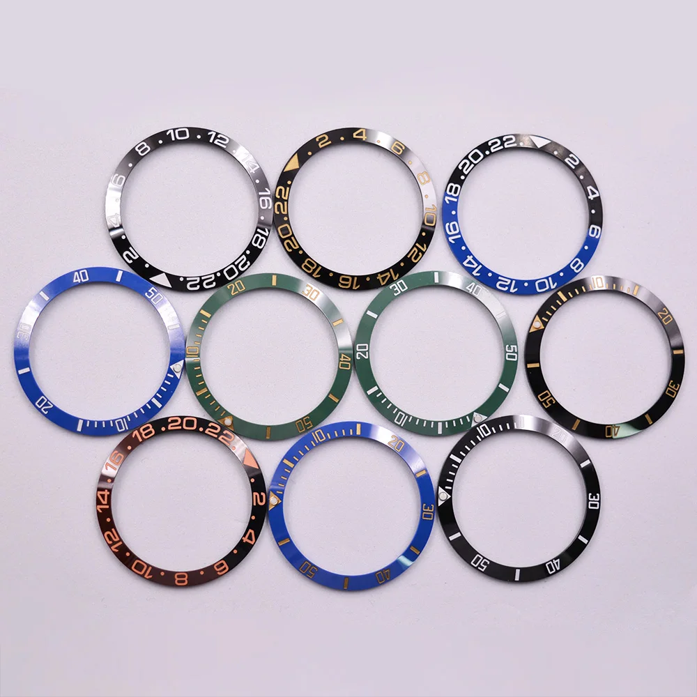

35.4mm black blue green ceramic bezel fit SUB GMT 38mm case