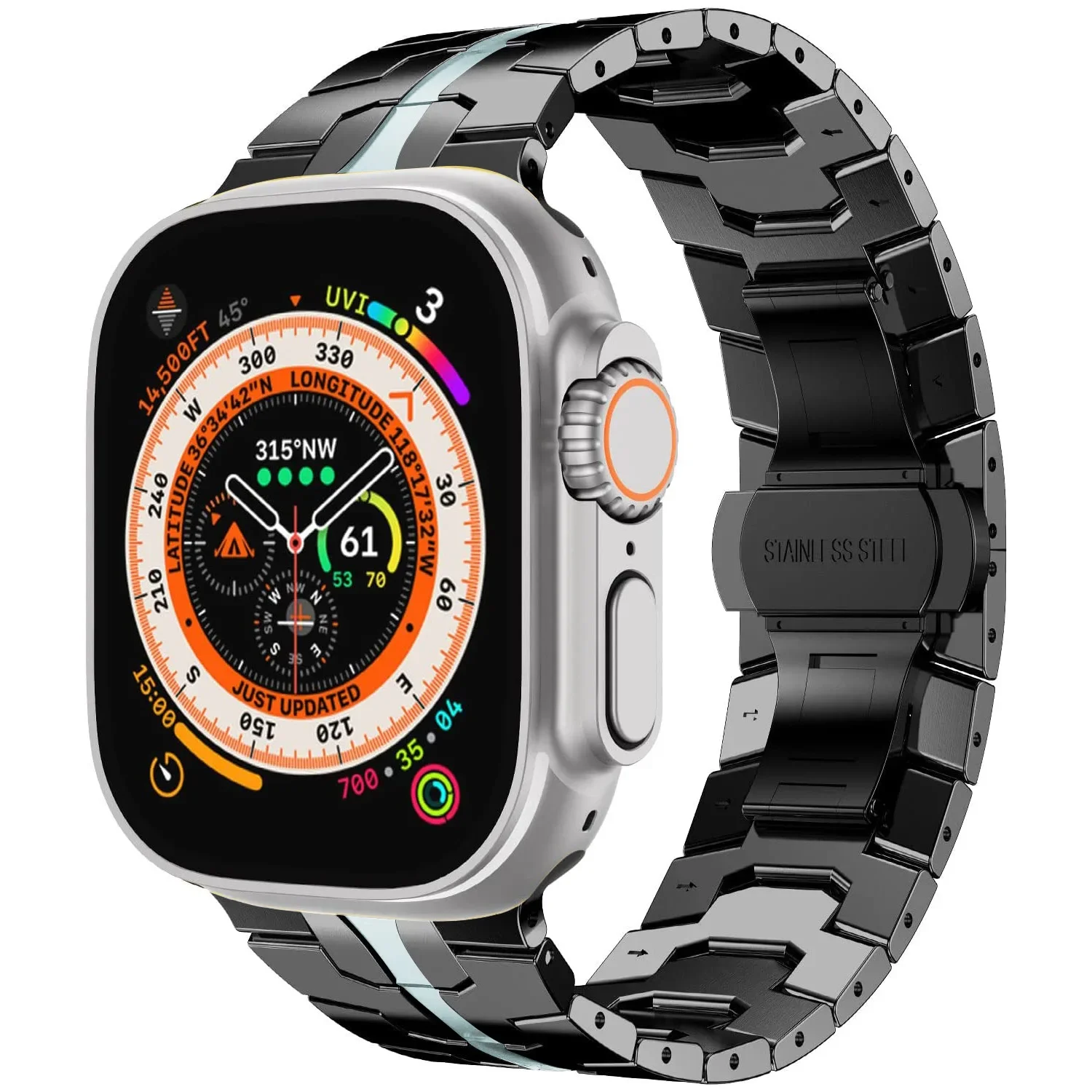 Stainless Steel Metal Strap for Apple Watch - Elegant Wristband Replacement