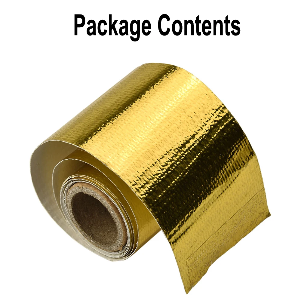 

Gold Fiberglass Car Motorcycle Exhaust Wrap Pipe Header Heat Insulation Roll Tape Turbo Heat Exhaust Thermal Wrap Tape