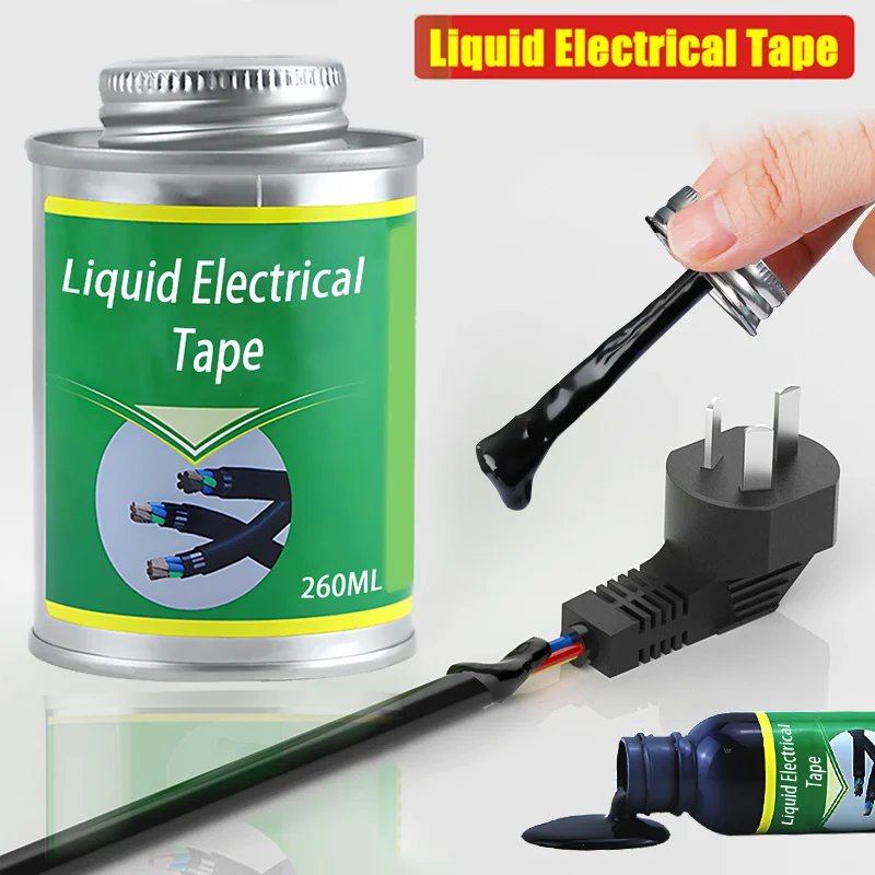 

100/260ml Waterproof Liquid Tape Insulating Tape Rubber Electrical Wire Cable Coat Fix Line Glue Liquid Insulation Paste Sealant