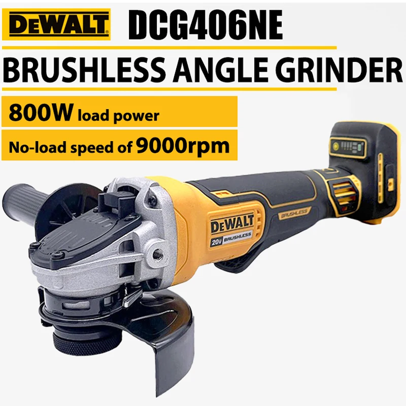 DEWALT 125MM Angle Grinder DCG406 Brushless Maglev Metal Cutting Charging Angle Grinder 4-1/2 inches 414N with Recoil Brake