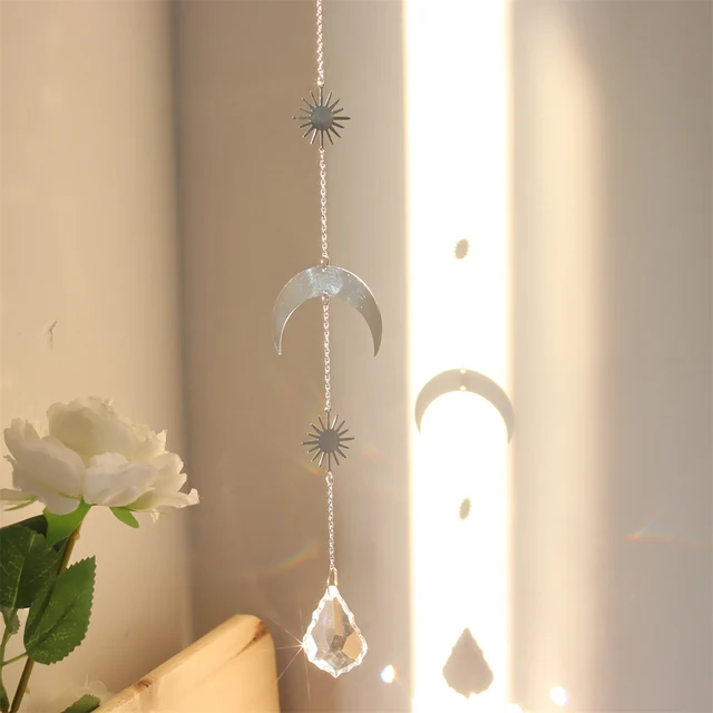 Crystal Windchimes Kerti Nappali Színes Prizma Dekorációk Gyémánt Hangjelző Díszek Kertészeti - Image 6