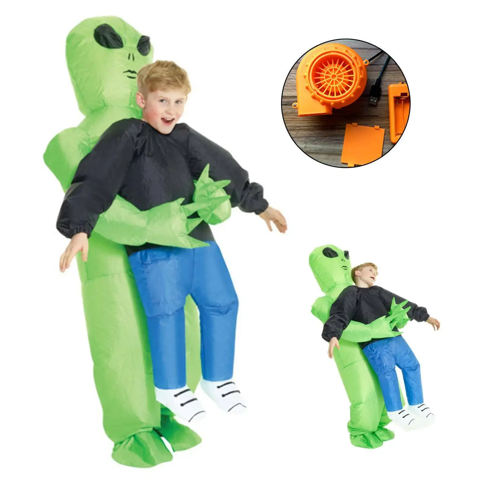 

Anime Inflatable Alien Costume Halloween Party Cosplay Mascot Alien Suit Funny Decoration For Adult Kids Blow Up Practical Toys