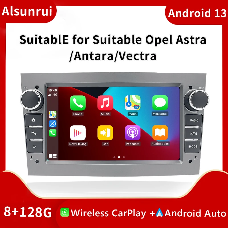 Car Radio 2 din Android 13 For Opel Vectra C Zafira B Corsa D C Astra H G Jvivaro Meriva Multimedia Stereo Audio GPS Navigation