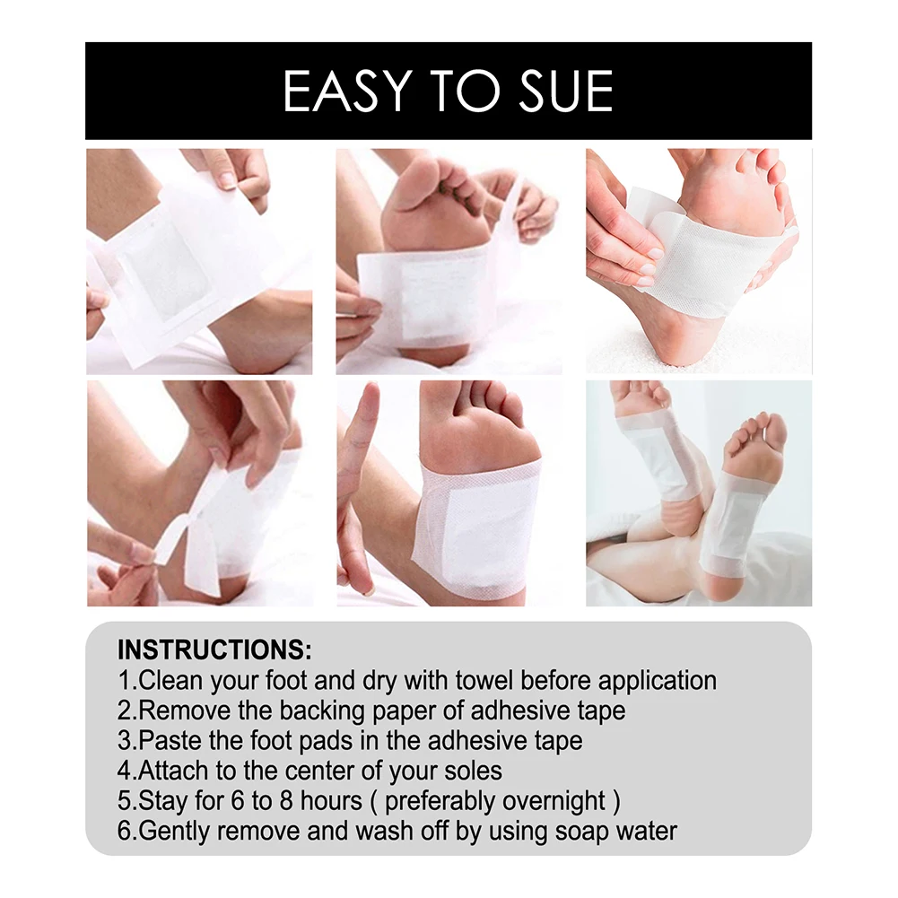 Foot Care Patches Adhesive Foot Pads Anti-edema Ginger Foot Pad Body Toxins Cleansing