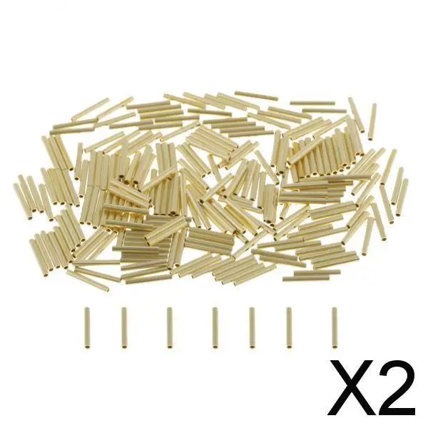 2x 200pcs Single Barrel Crimping Sleeves Copper Tube Inside Diameter 1.0mm