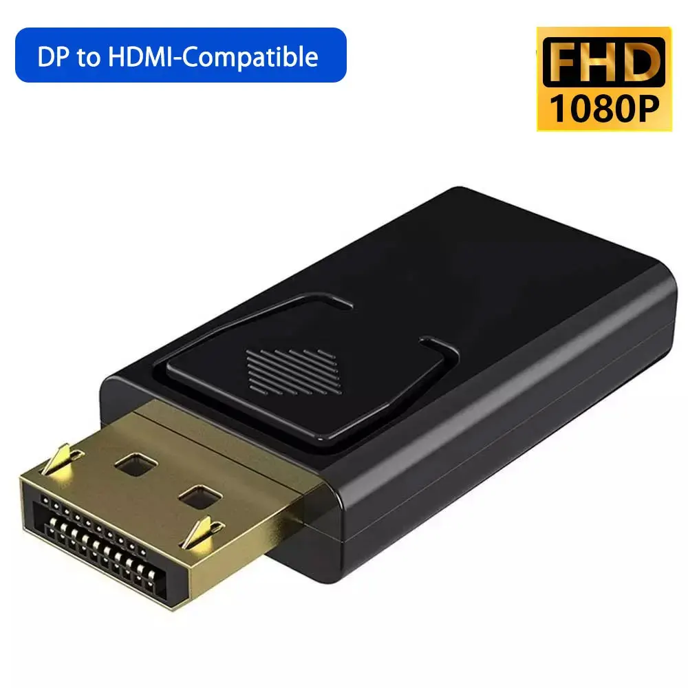 4K DP DisplayPort to HDMI-compatible Adapter Converter Display Port DP to HDMI-compatible HDTV Adapter Video Audio PC Laptop