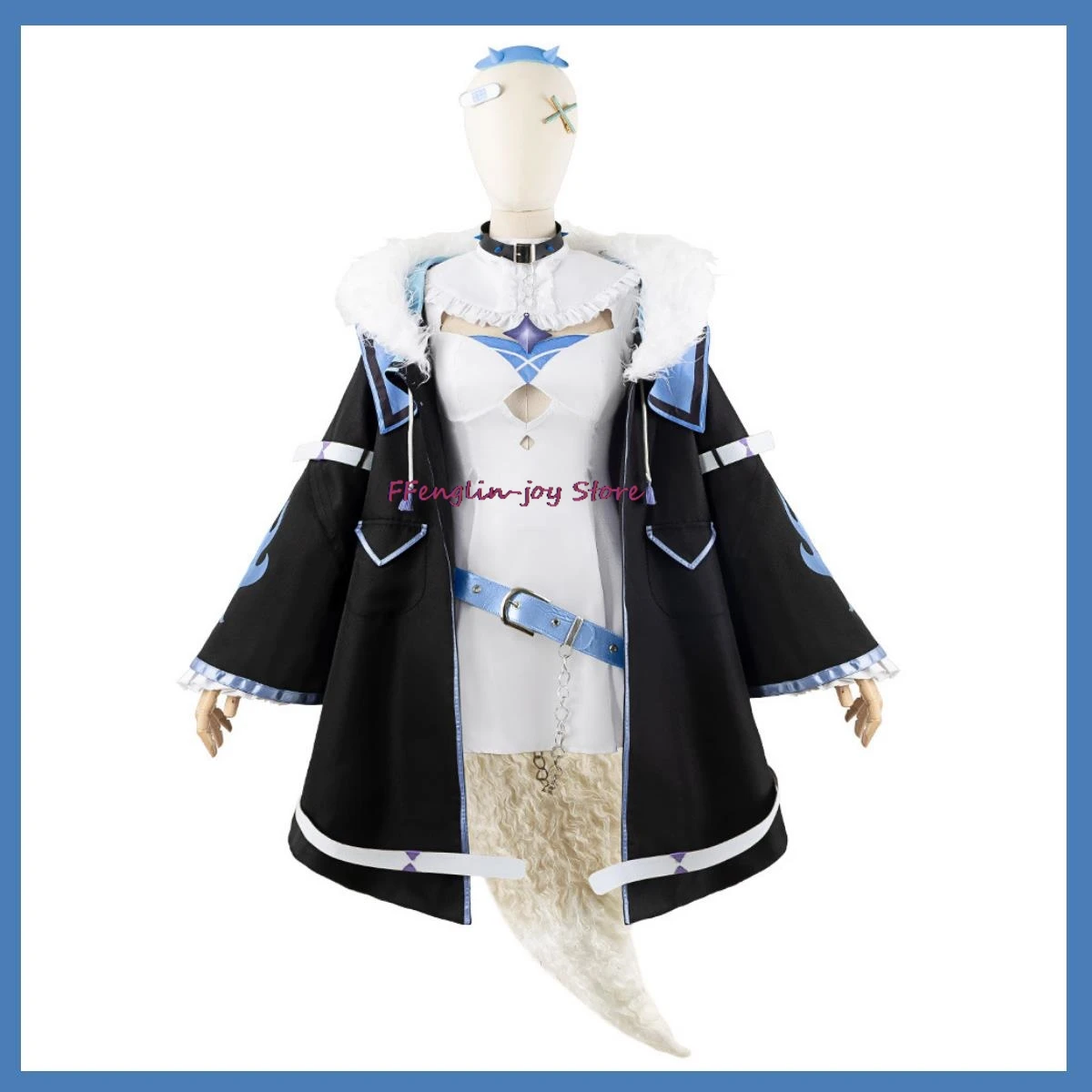 

Anime Vtuber Abyssgard Fuwawa Cosplay Costume Hololive EN Advent 3rd Generation Fuwamoco Wig Uniform Boots Woman Sexy Party Suit