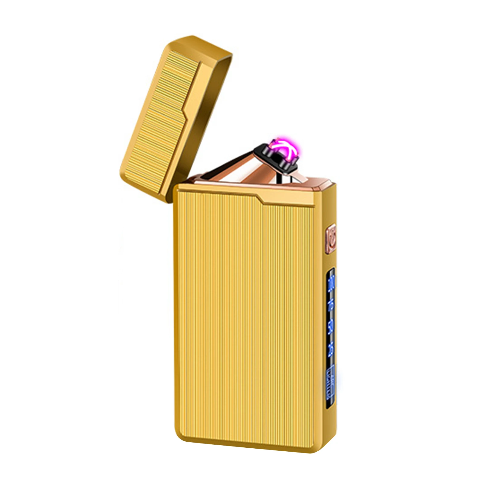 Подвійна дугова запальничка USB Електрична вітрозахисна безполум’яна запальничка Перезаряджувана сенсорна запальничка Подарунок для тата