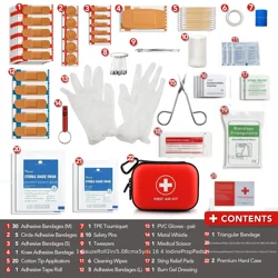 Comprehensive Water-Resistant First Aid Kit in Compact Hard Shell Case (104pcs)