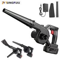 21V Air Blower 2-in-1 Blowing & Suction Leaf Blower Dust Collector 0-40000RPM Cordless 5000mAH Lithium Battery For Pet Hair Car 1