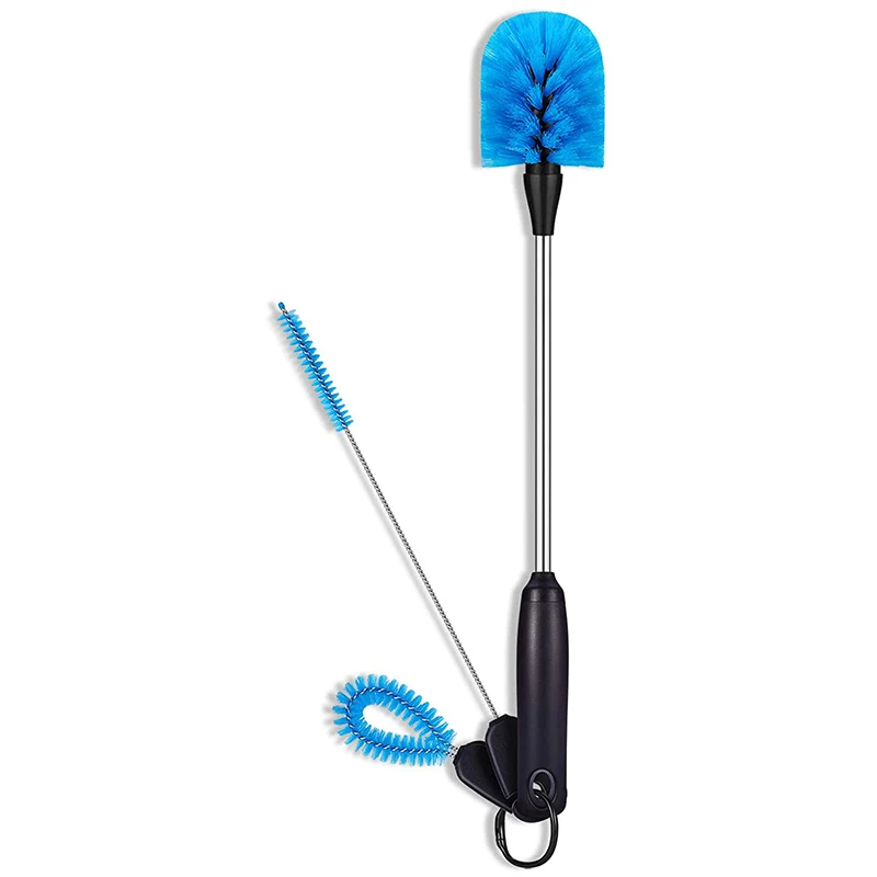 Stainless Steel Water Bottle Cleaning Brush Set Long Handle Bottle Cleaner Set Built for Narrow Neck Bottles 2