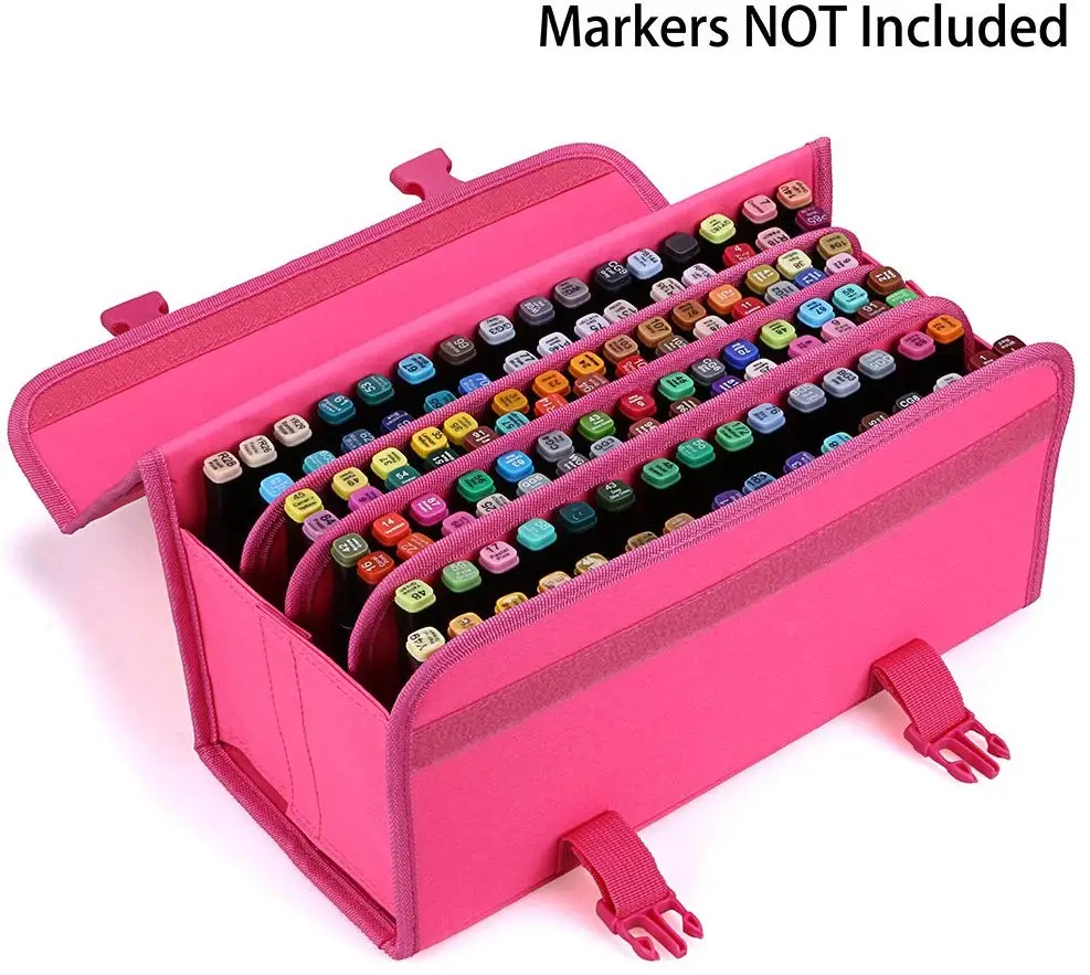 New 224 Slots Marker Case Lipstick Organizer-Canvas Markers Holder - View #5