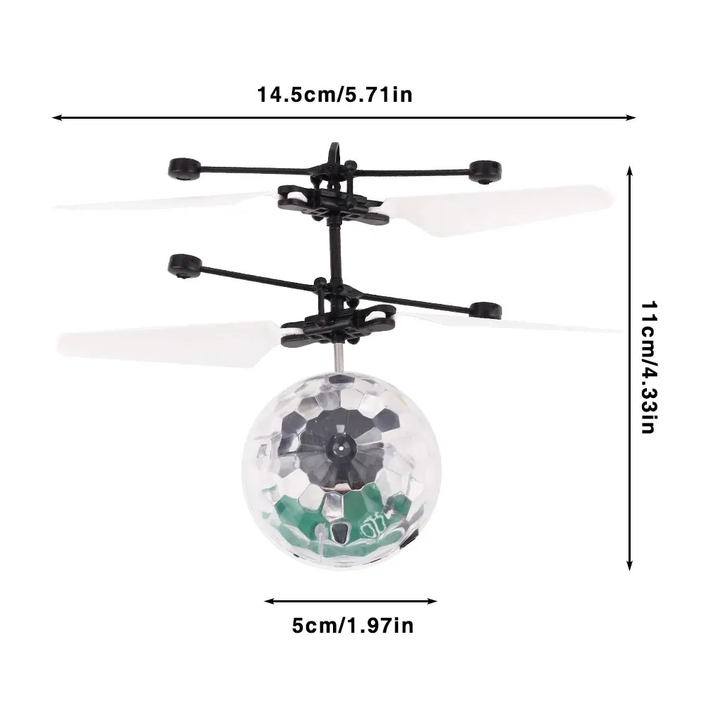 Flying Ball Mini Drone LED Helicopter Crystal Ball Induction Quadcopter 1Pc