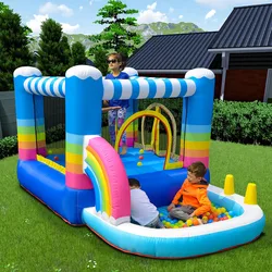 Inflatable Bounce House 9.5*6.5*5ft Bounce House For Kids 5-12 Bouncer With Blower For Outdoor Backyard/Indoor
