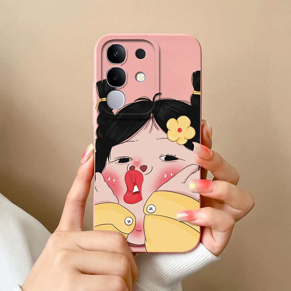 Cute Design Soft Liquid Silicone Shockproof Bumper Phone Case - Full Protection Cover