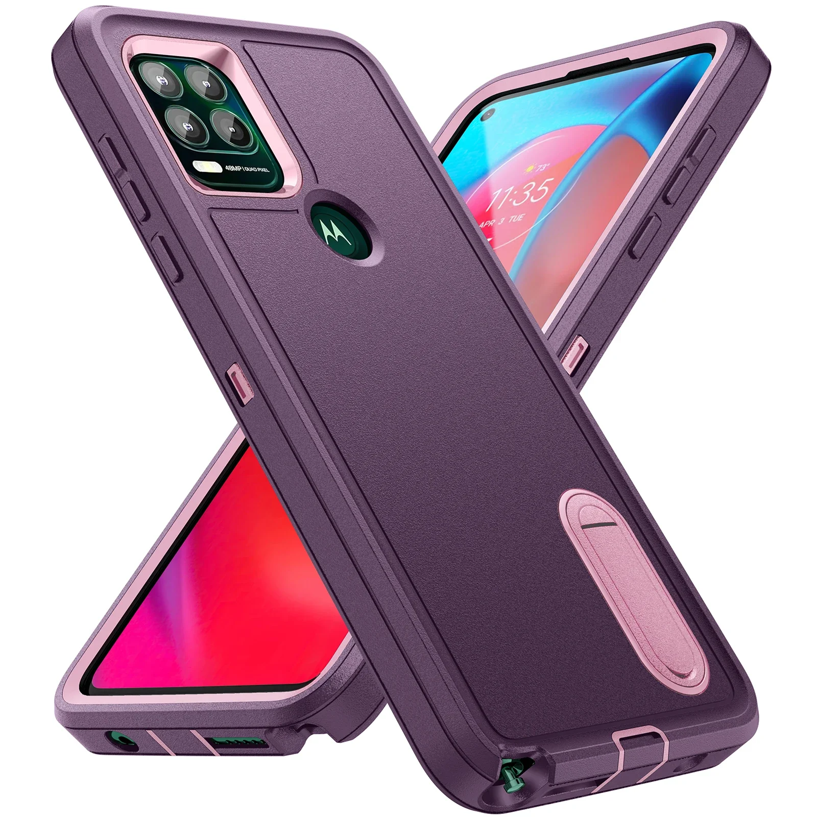 3-in-1 Hybrid Shockproof Anti-Scratch Protective Case with Stand