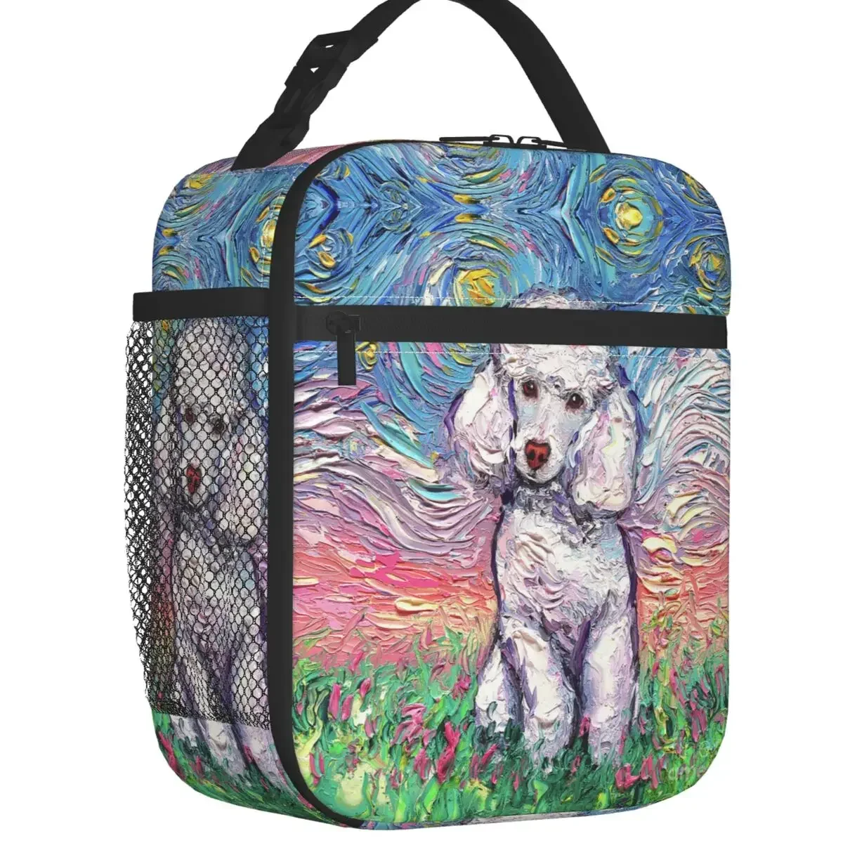 

Термоизолированные сумки для ланча с изображением звездного пуделя, многофункциональный Ланч-бокс для любителей домашних животных, собак, для работы, школы, путешествий