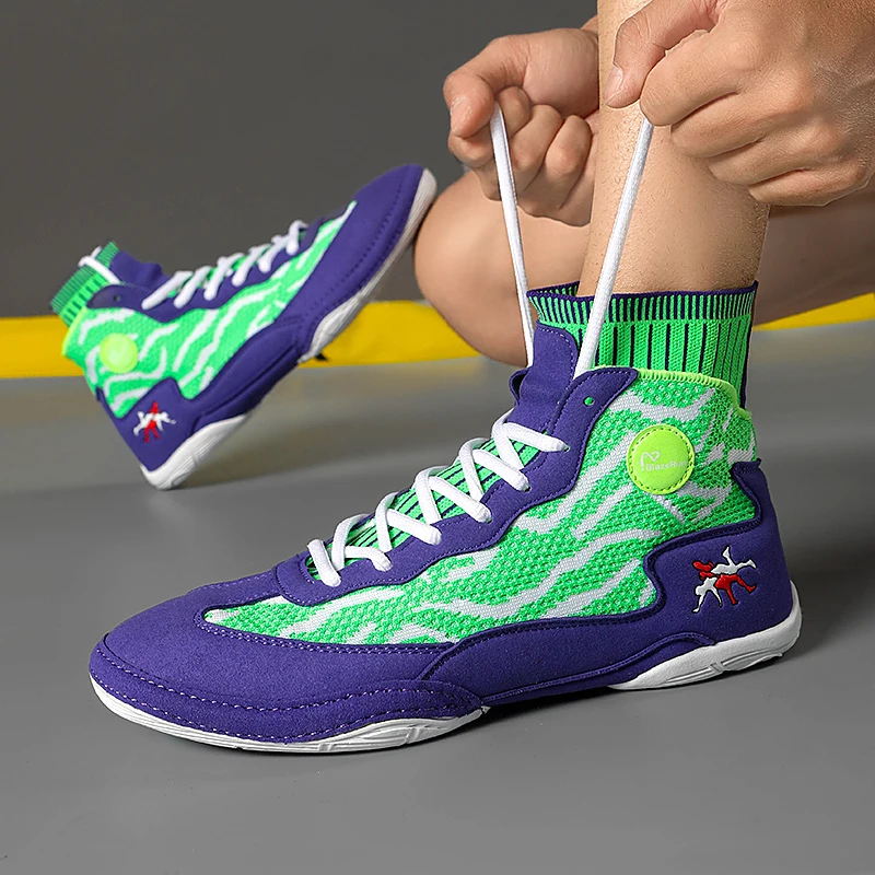 Professional Wrestling Shoes for Men Breathable Boxing Training Boot Comfortable Wrestling Fighting Shoes Men Combat Sneakers