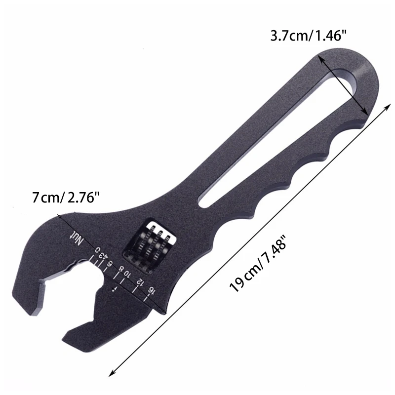 AN Hose Fitting Adjustable Wrench Spanner Lightweight Aluminum 3AN-16AN 3 Colors