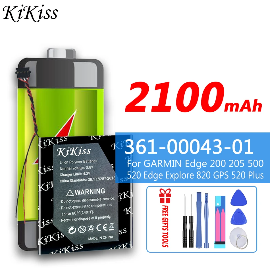 Batteria 2100Mah 361-00043-01 Per Garmin Edge 200 205 500 520 Edge Explore 820 Gps 520 Plus