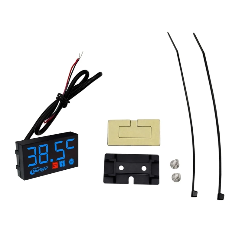 12V Motorcycles Digital Clock Voltmeter Thermometer Motorcycles Accessory 3 In 1 Electronic Meter Waterproof