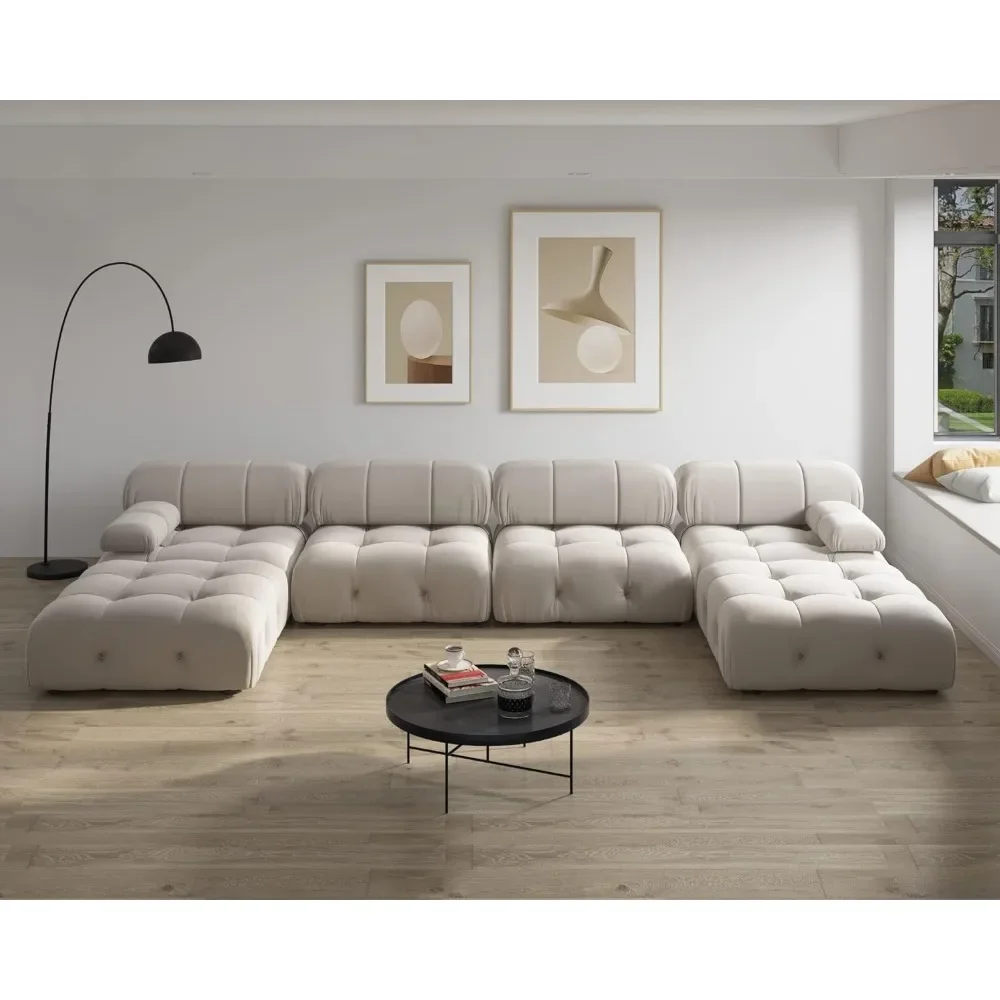 Description Picture 4 of itemliving room sofas Sectional Sofa, Modular Sectional Couch with Ottomans- L Shaped Couch for Living Room, 4 Seater Sofa Sets,104"