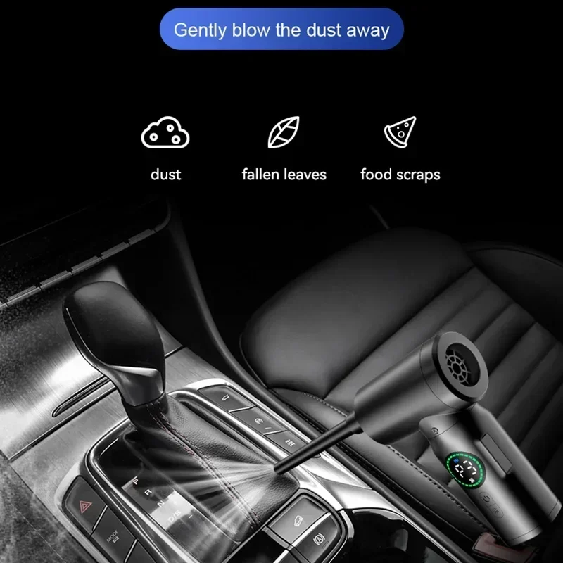 Xiaomi Mijia Wireless Air Duster Dust Blowing Digital Portable LED Light 2 in 1 Blower Vacuum Cleaner Cordless