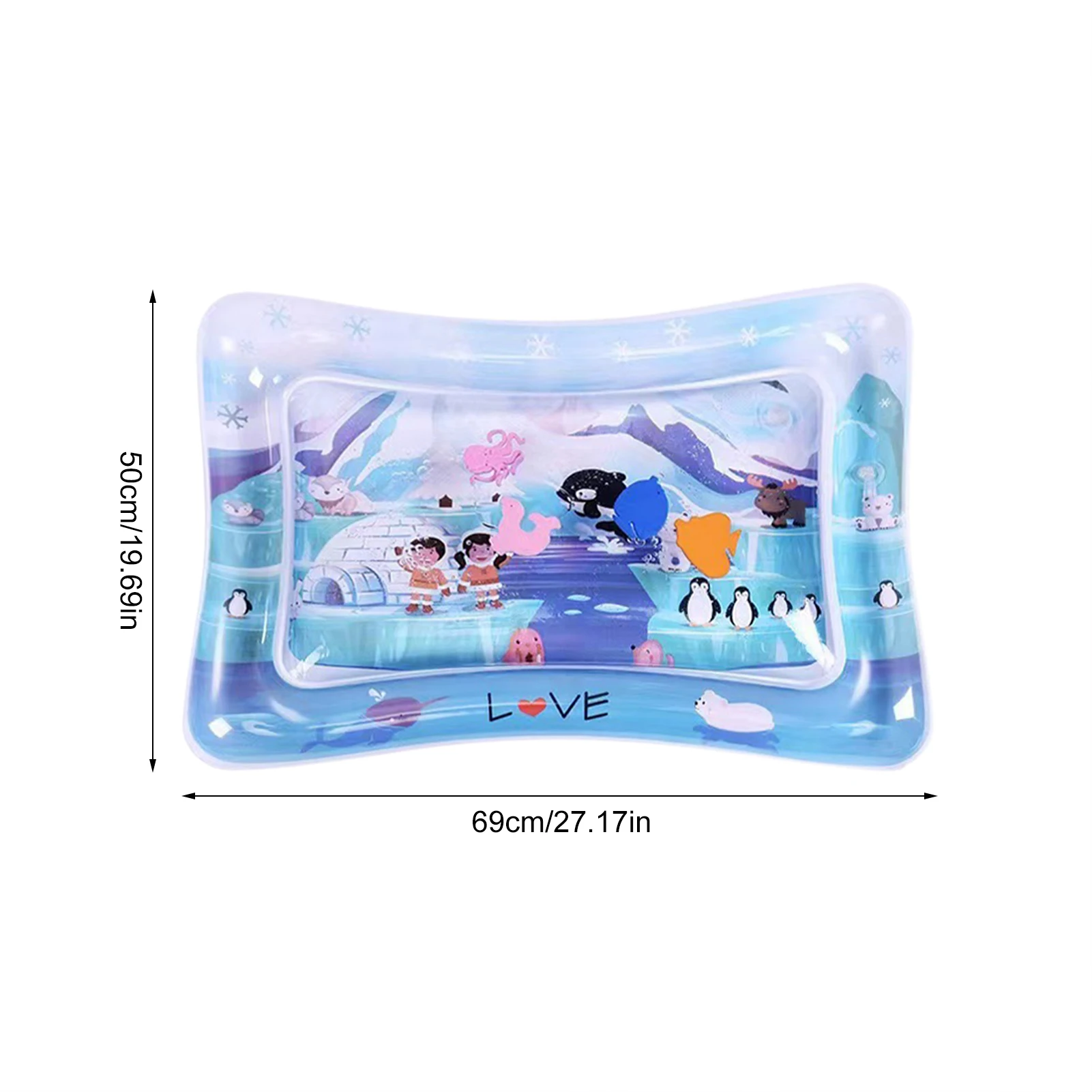 Mumusuki Sprinkler Pad Voor Kinderen, Draagbare Opblaasbare Watermat Ronde Speelmat Waterkussen Voor Zomer Buitenplaats