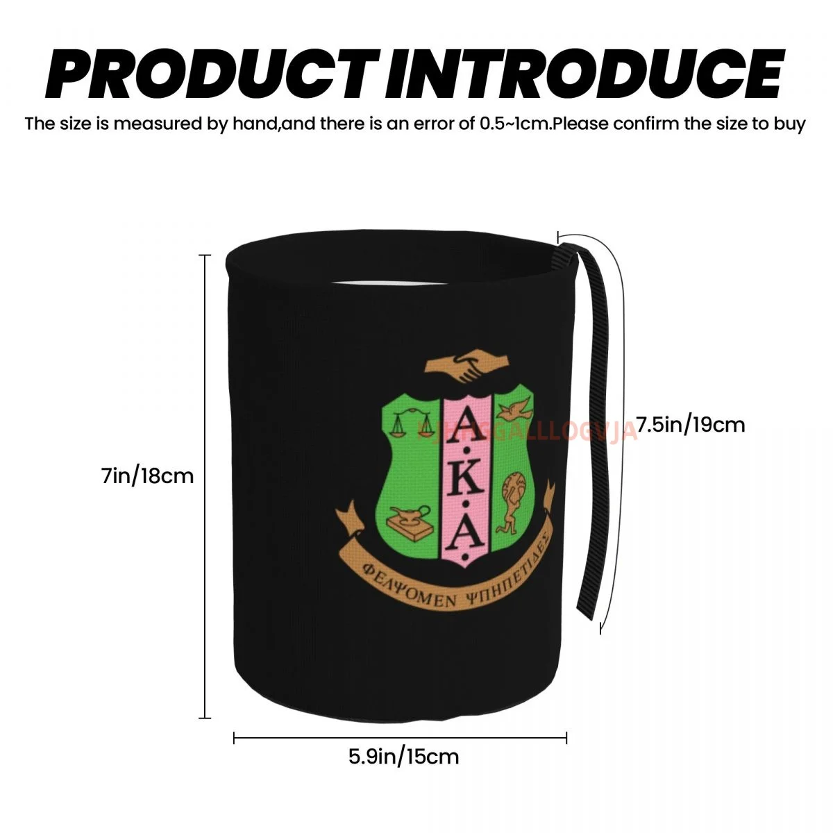 AKA Sorority Car Trash Can, Dust Bin, Trash Bin For Kitchen Camping, Interior Car Accessories For Women,Car Garbage