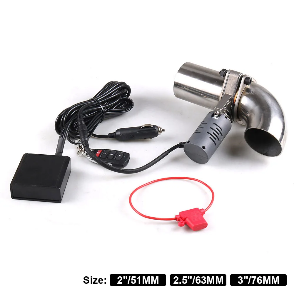 Kit Valvola di Scarico Elettrica da 2", 2.5", 3" con Telecomando Wireless, Set Valvola per Tubo di Scarico Auto - immagine 2