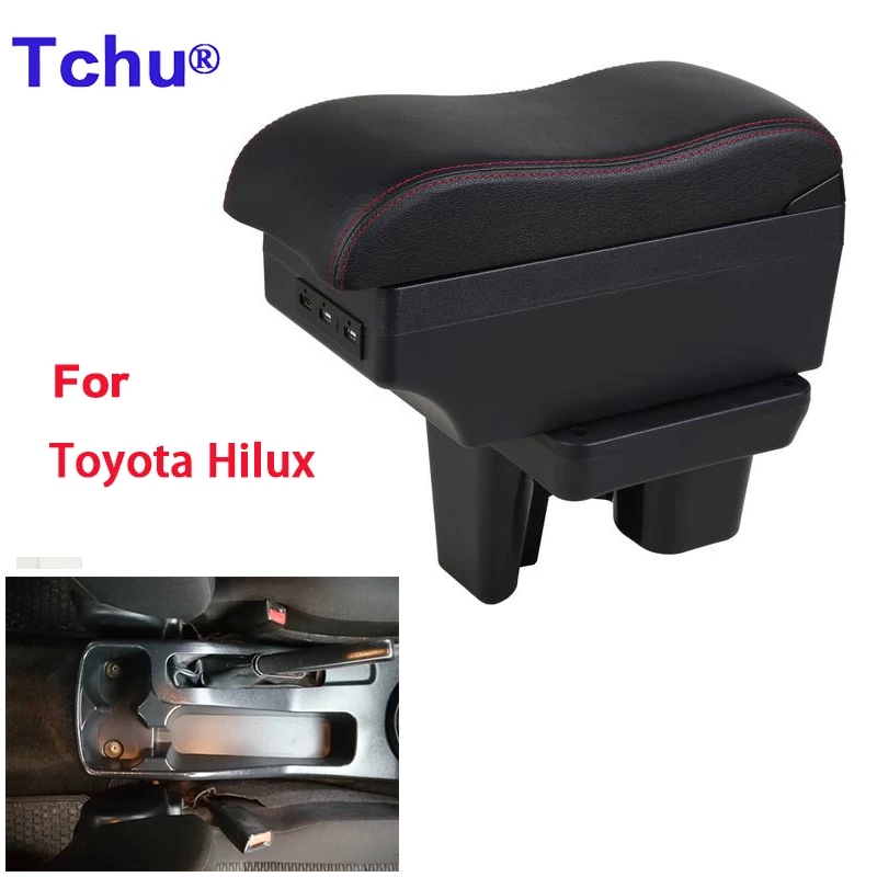 For Toyota Hilux Armrest Box Car Armrest Storage Box Internal
