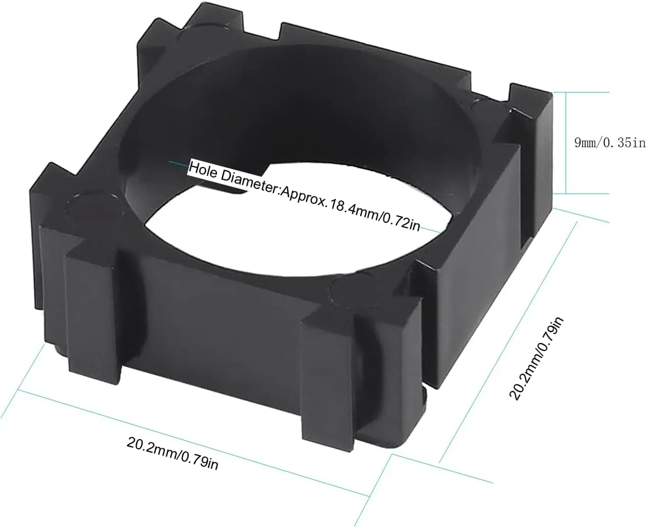 100PCS 18650 리튬 배터리 셀 홀더, 플라스틱 배터리 보관함 셀 스페이서 브래킷 스탠드, 원통형 셀 배터리 홀더