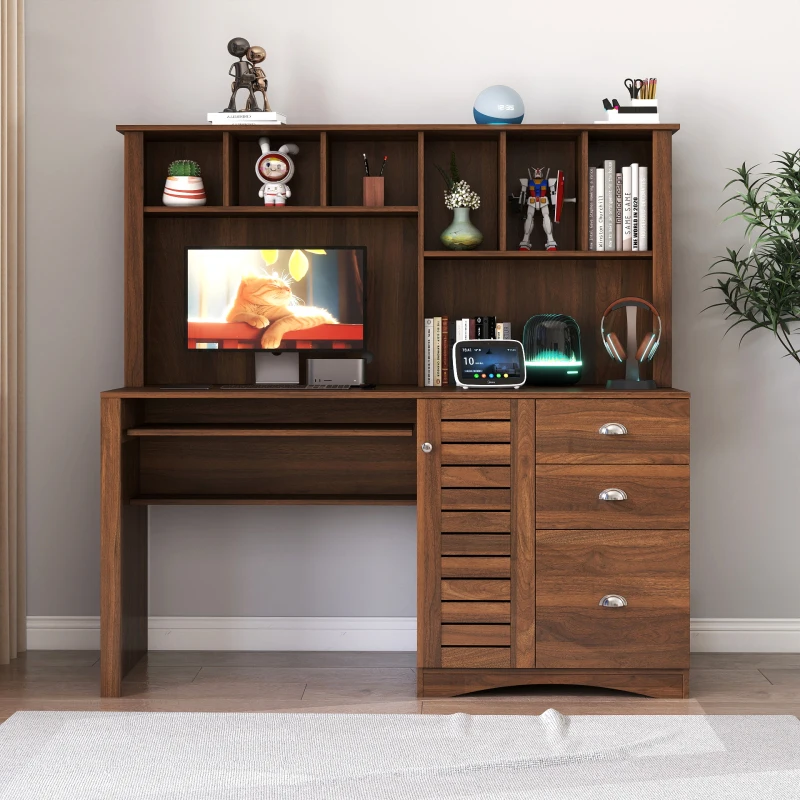 Home Office Computer Desk with Hutch 1