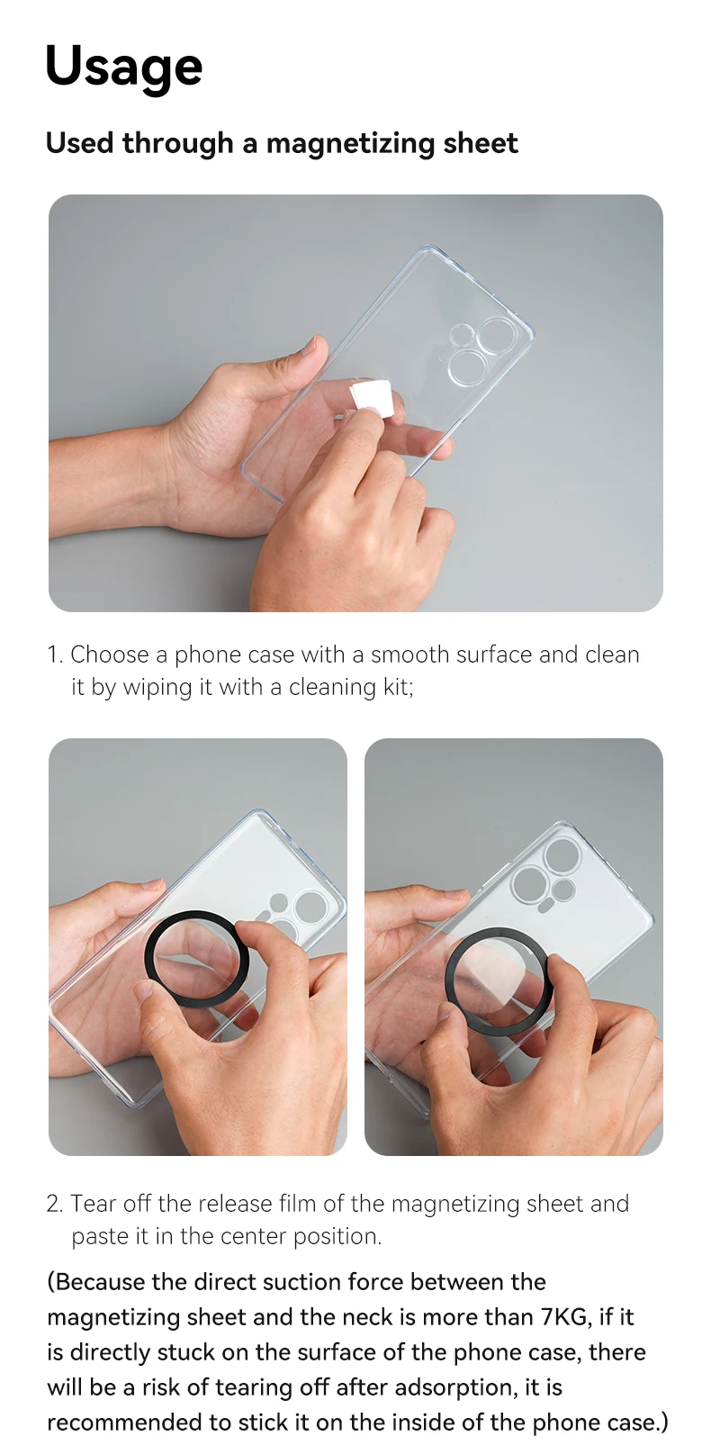 TELESIN Silicone Phone Magnetic Neck Mount Quick Release Hold for Iphone 15 14 1