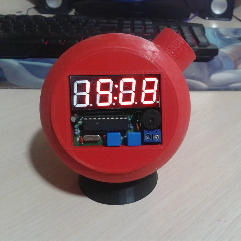 Kit Orologio Elettronico Fai Da Te Con Saldatura – Display Temperatura E Allarme (Luce Rossa)