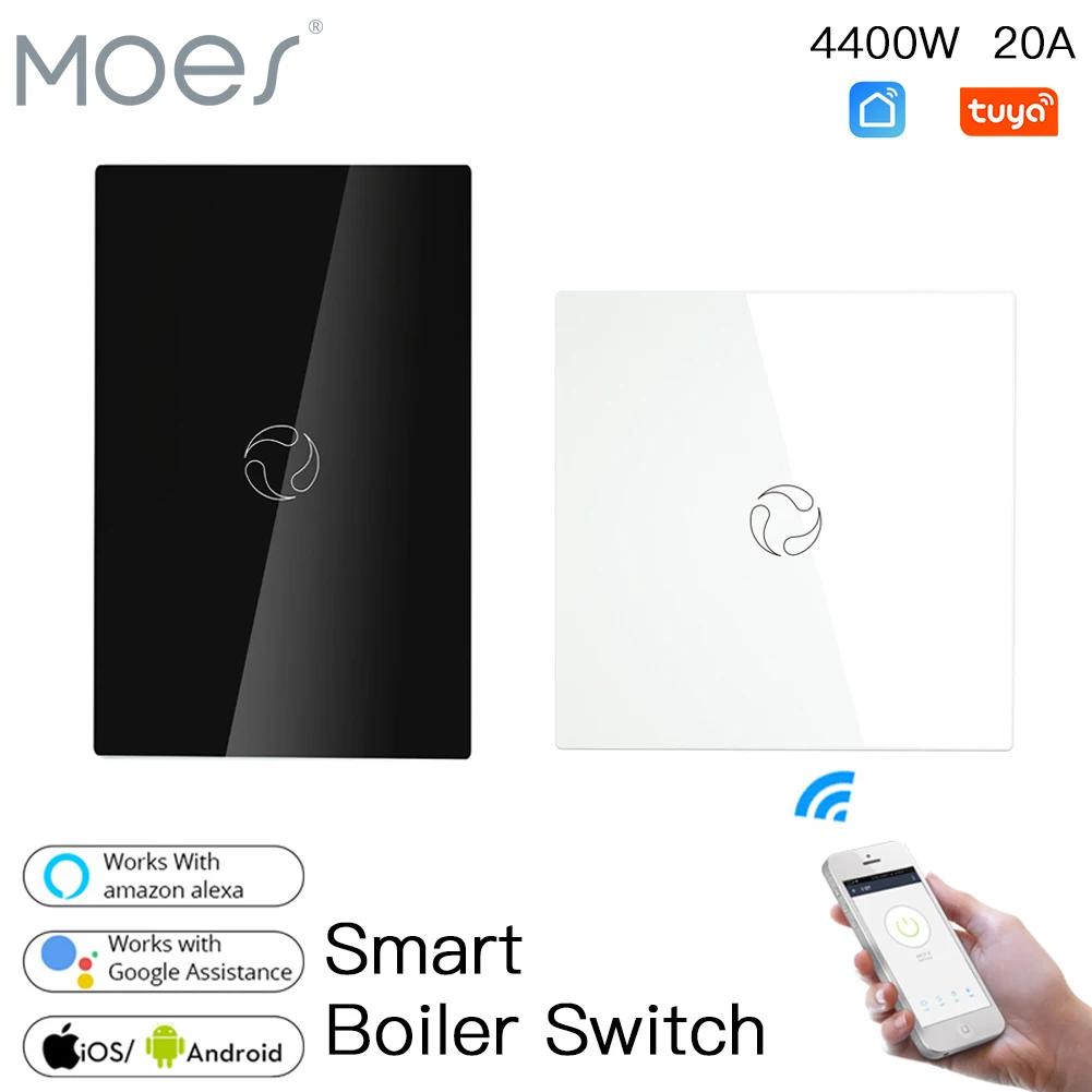 WiFi Smart Boiler Switch Water Heater Smart Life Tuya APP Remote Control Amazon Alexa Echo Google Home Voice Control Glass Panel|Switches| - AliExpress