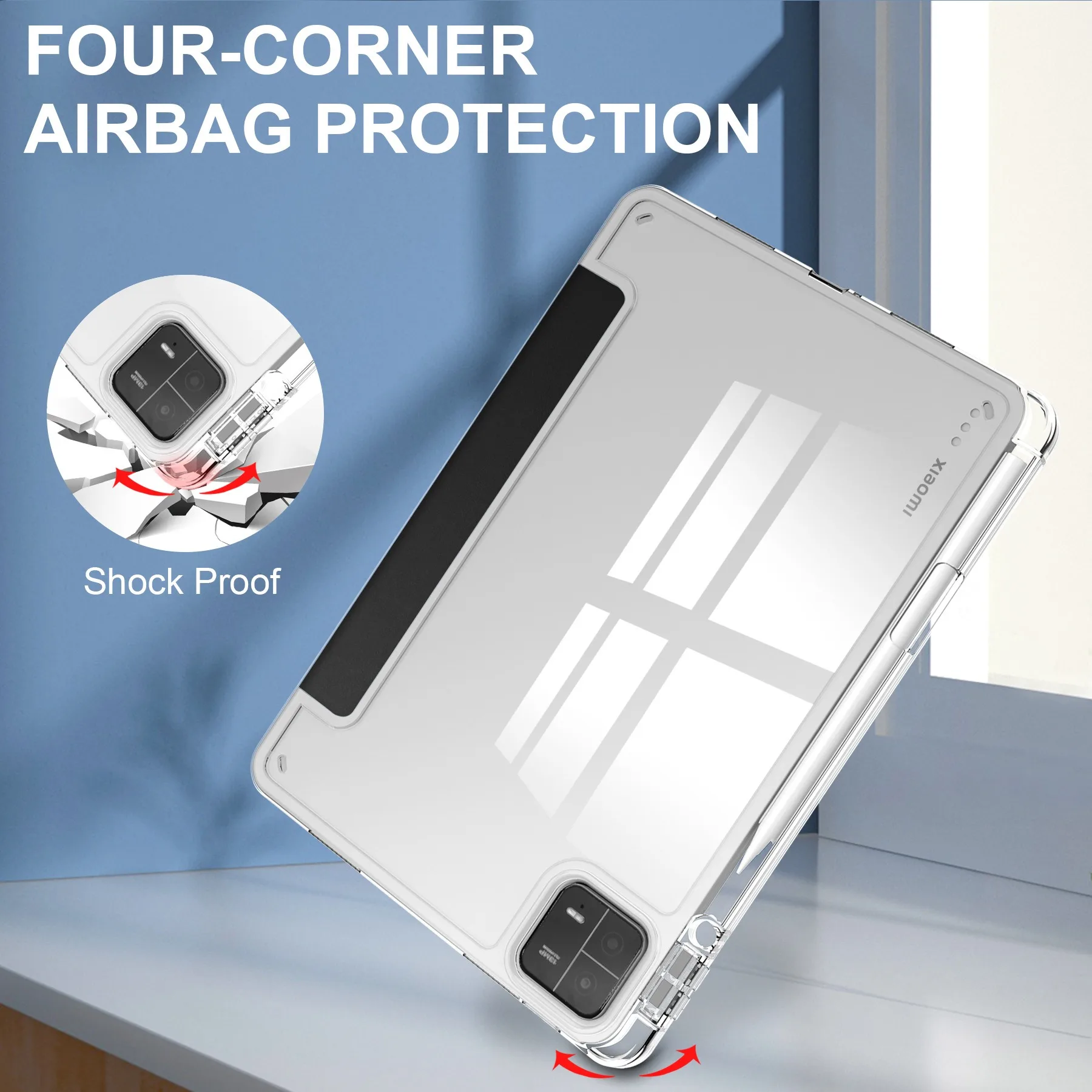 Case for Xiaomi Mi Pad 5 Pro 11 MiPad 6 Pro 11 7 PRO 11.2 HD Transparent Case Redmi pad SE 11 PRO 12.1" with Awake / Sleep Cover 5
