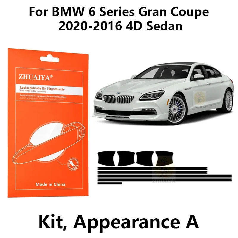 

Защитная пленка ZHUAIYA для красок дверной ручки, ТПУ PPF для BMW 6 серии Gran Coupe 2020-2016 4D Седан