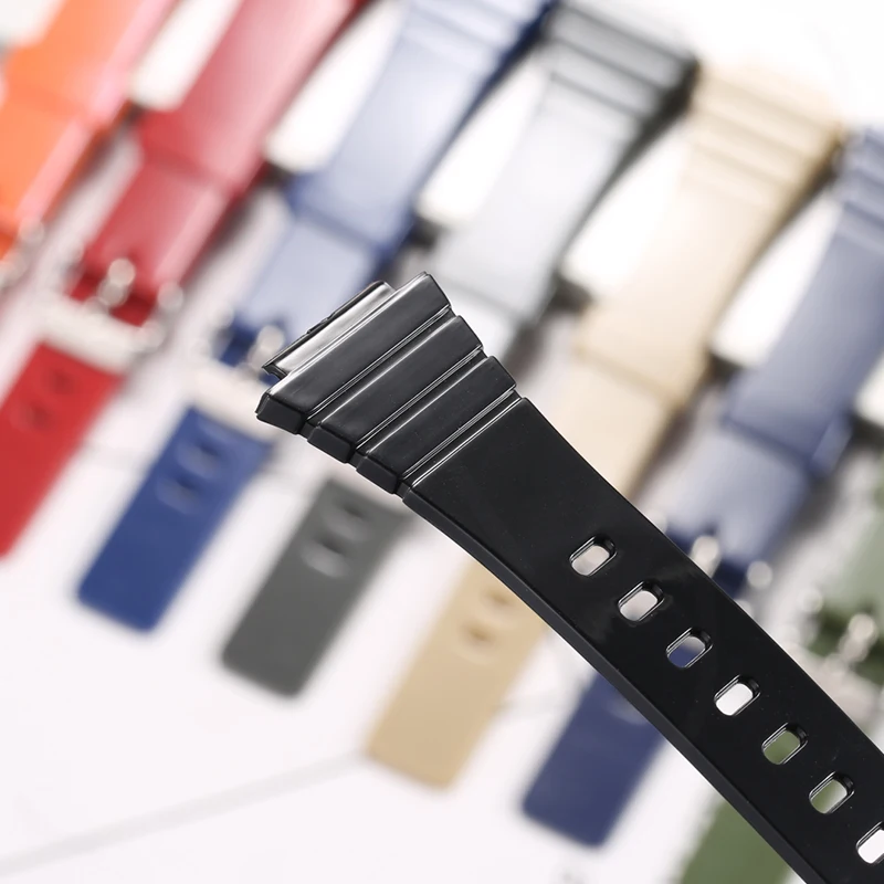 Durable 18mm Resin Waterproof Sports Watch Strap