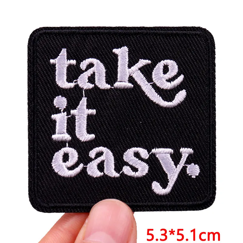 Embroidered Personality Slogan Iron-On Patch