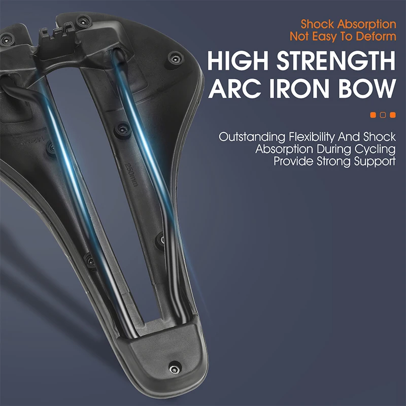 WEST BIKING Hollow Bicycle Saddle PU Waterproof Aerodynamic Bike Cushion Shock Absorption Cycling Seat MTB Road Bike Accessories