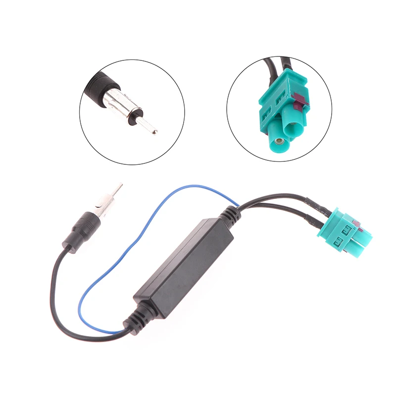 Vehicle Signal Aerial FM Radio Antenna Male Dual Amplifier Adapter For Volkswagen Audi Cayenne Car Accessories