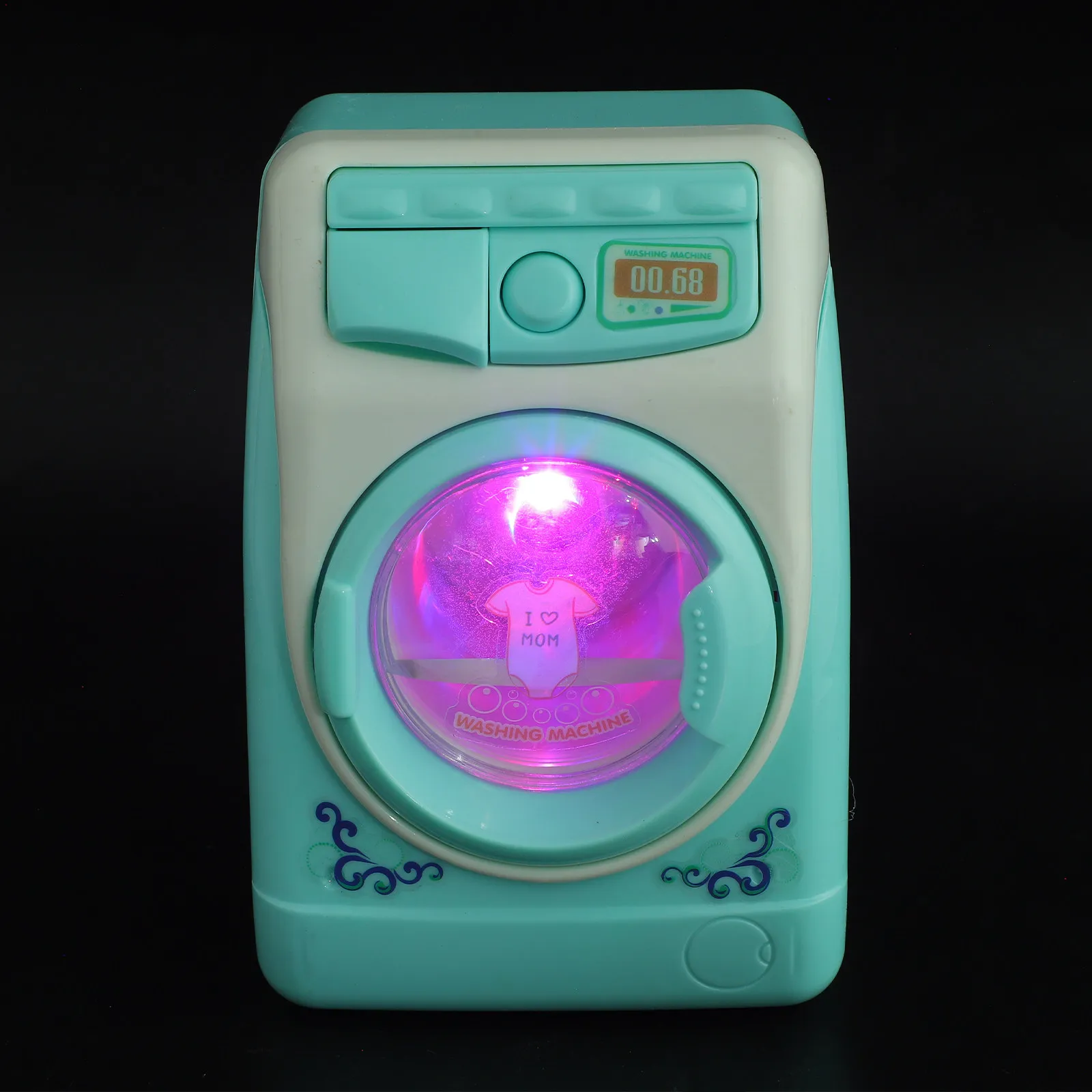 1 세트 세탁기 교육용 플레이 세트 시뮬레이션 세탁 가전제품 창의 역할 놀이 어린이 조기 학습