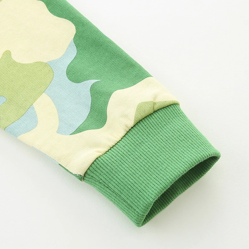 Green Toddler Baby Boys Kids Clothes 2025 Autumn Spring Children's Clothing Cartoon Tigers Camouflage Sweatshirts Tops