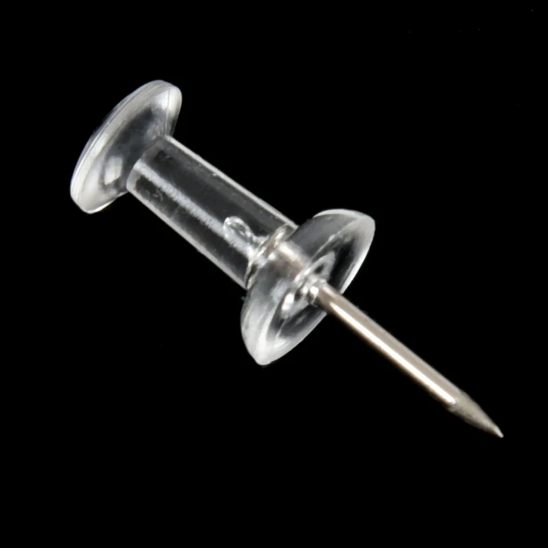 100개 푸시핀 압정 투명색 3/8인치 드로잉 푸시핀 특가 판매 재고 있음